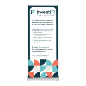 33.5"W Pop Up Banner.  Art:  Customers